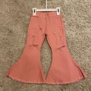 Baby girl distressed bell bottoms